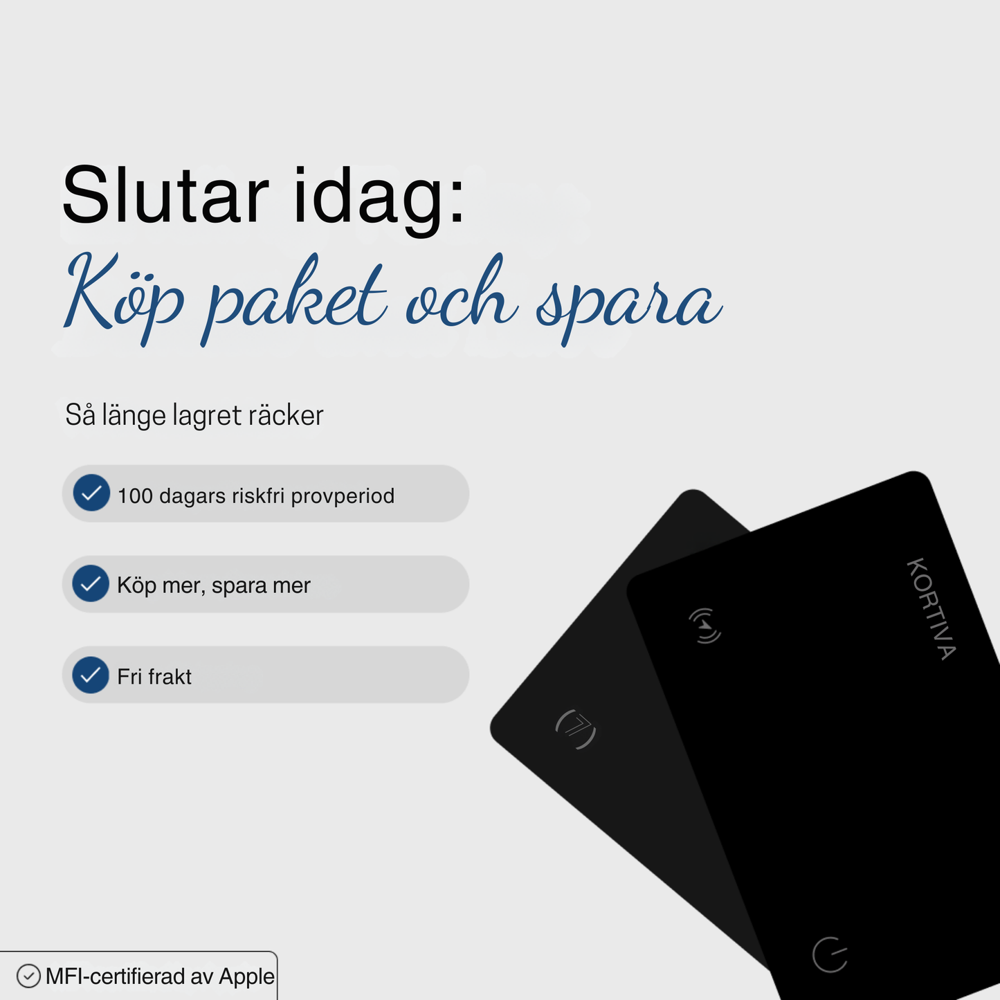 KORTIVA. Spårningskort