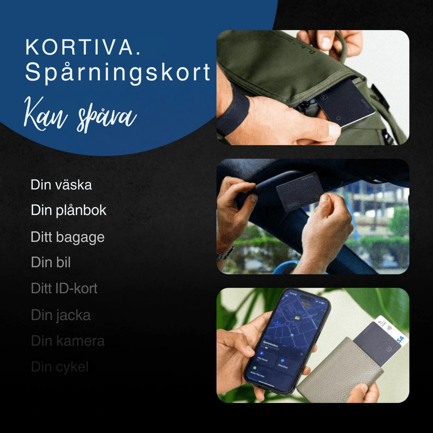 KORTIVA. Spårningskort