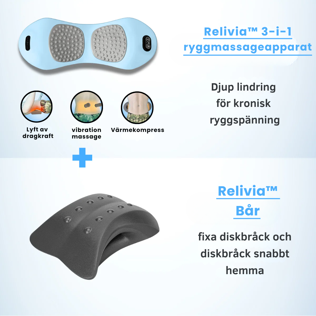 Original Relivia™ 3-i-1 Ryggmassageapparat