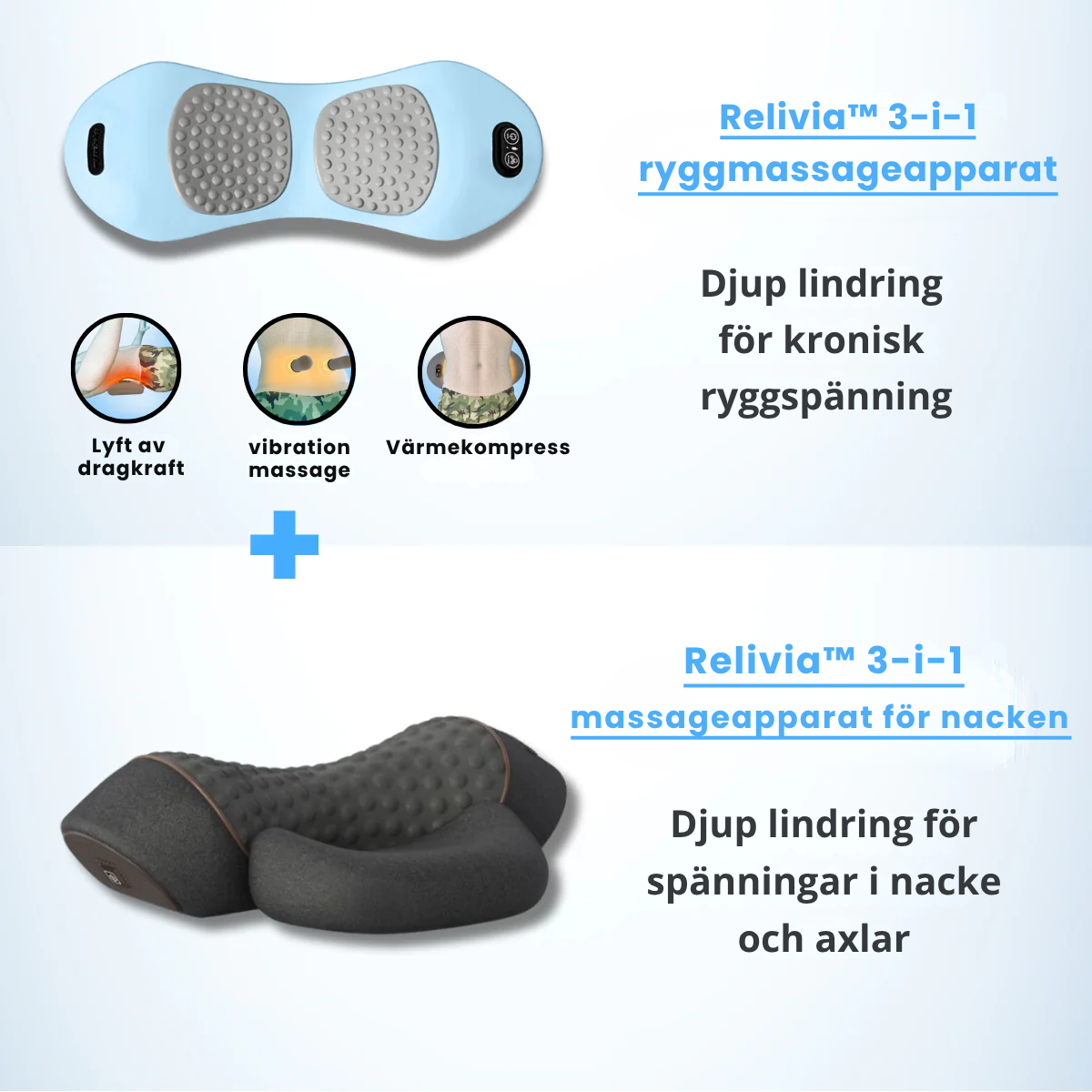 Original Relivia™ 3-i-1 Ryggmassageapparat